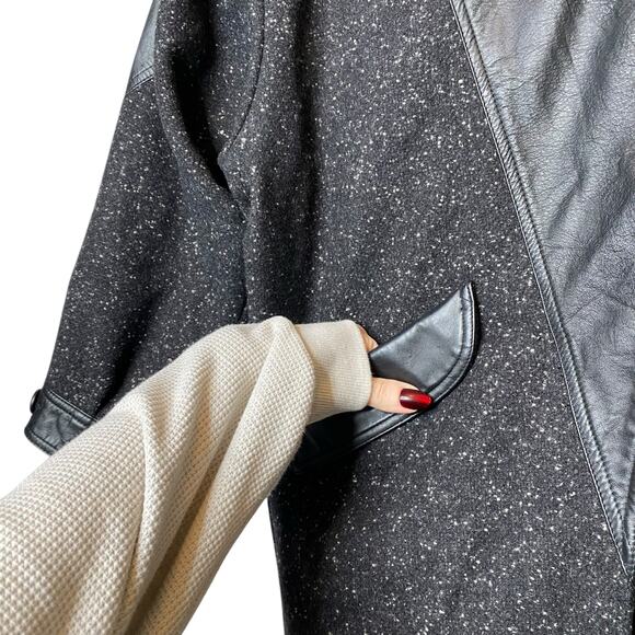 David Benjamin Vintage Leather and Wool Jacket - Picture 3 of 7